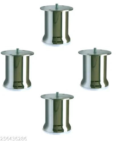 OPTIC | Sofa Leg 3 Inch Height/ Leg For Furniture/ Hardware Leg/ Crome Finish/Medium Weight/Elephant Leg Shape/ (PACK OF 4)