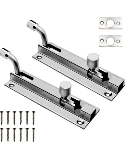 Volo L Shape/Marble Stainless Steel Towerbolt/Door Latch, Pack of 2 Pieces, Size: 100mm / 4"