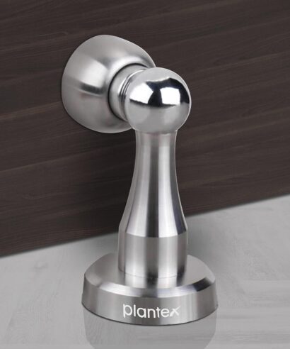 Plantex Stainless Steel Door Stopper/360 Degree 4 Inch Door Magnet for Home/Wall Mounted Soft Catcher to Hold Wooden/Glass/PVC Door/Door Stopper for Home (Matt)