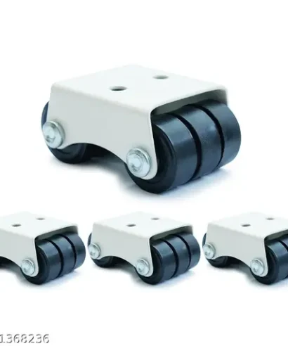 Caneuf Caster Wheel 6-Wheels Fix Rollor Mini Casters Wheel for Chair/Furniture/Stands/sofa Load Capacity 150 kg (Set Of 4 Pieces)